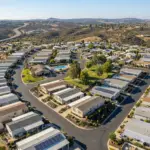 Overhead drone image of North San Diego County Manufacture Home HOA